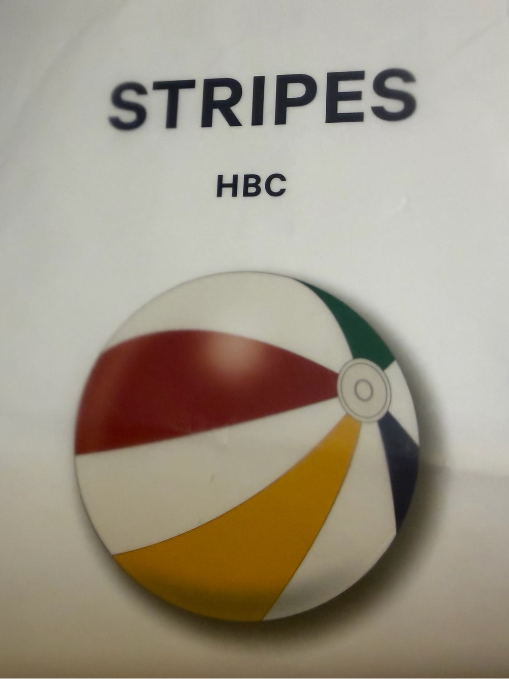 LAST ONE!  BNIB HBC Stripes Beach Ball